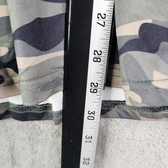 Womans ForeTond  Green Tan Black Camo Tank Top Racer Back Polyester Stretch XL - Picture 7 of 8